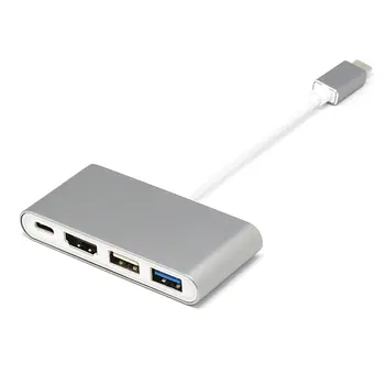 

Tpye-C to Micro USB 3.0 2.0 HDMI Thunderbolt Splitter Adapter Compatible for MacBook PD Adapter Suitable for Laptops
