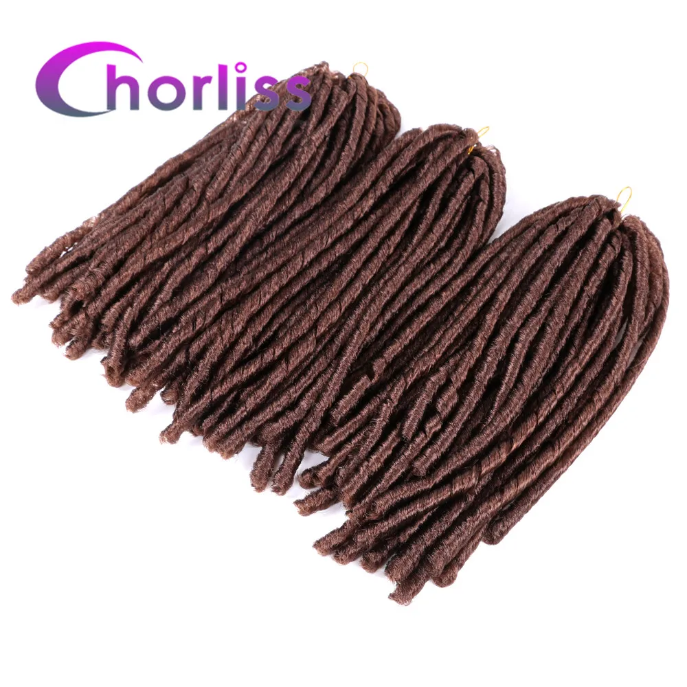 Ombre Goddess мягкие дреды цветные вязанные крючком косы Chorliss Jumbo DREAD прическа синтетические Locs плетение волос для наращивания