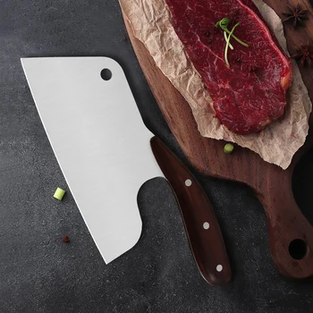 

Effort Saving Kitchen Knife Stainless Steel Full tang Sharp Blade Chopper Cleaver Butcher Meat Vegetable Cutting Slicing Knife