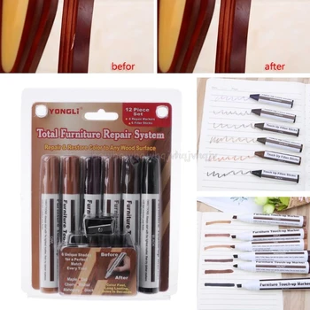

Wood Repair System Kit Filler Sticks Touch Up Marker Floor Furniture Scratch Fix N22 19 Dropship