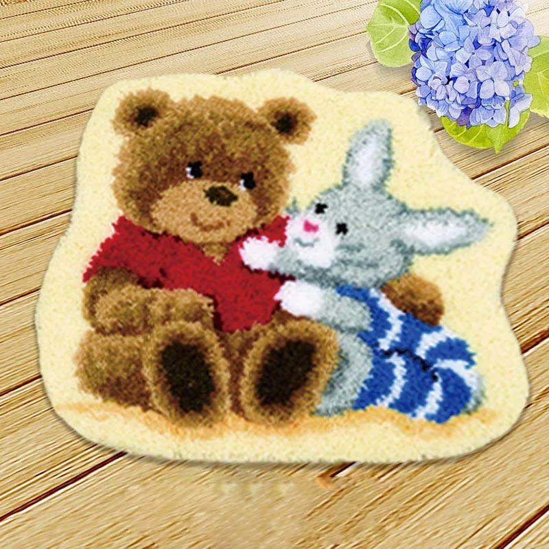 Prajna набор крючков с защелкой DIY Knooppakket, шерстяные, Мультяшные животные, подарок, милая серия, вышивка крестиком, подушка, чистый холст, качество, ручная работа