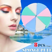 8 шт. косметический слоеный макияж смешивание губок лицо Жидкий тональный крем Макияж контур основания косметический порошок слоеный