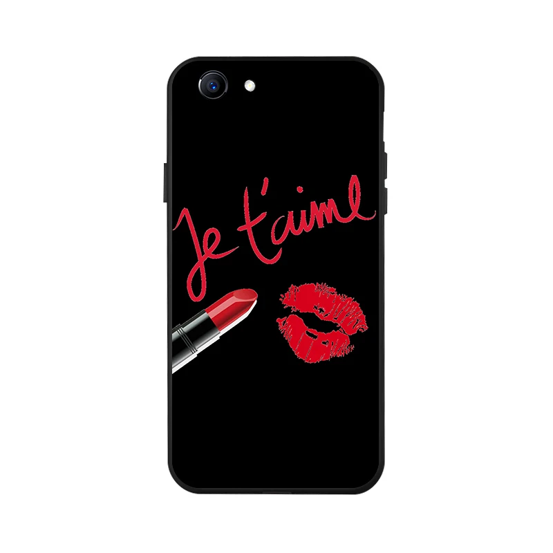 X029 Fashion Black Silicone Case For OPPO Realme 1 Cases Soft TPU Phone Cover For Oppo A79 A71 A59 F3 F11 Coque Bumper Fundass - Цвет: X029