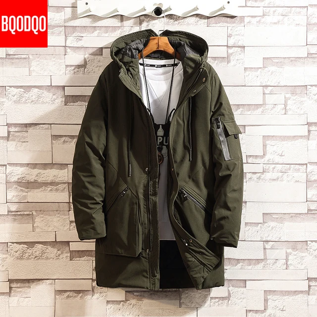 $US $35.97  Winter Long Parkas Jacket Hooded Men Black Thick Warm Army Green Military Jackets Tactical Windproo
