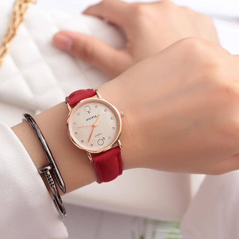 

Fashion contracted waterproof character leisure atmosphere lovely fruit color female students watch