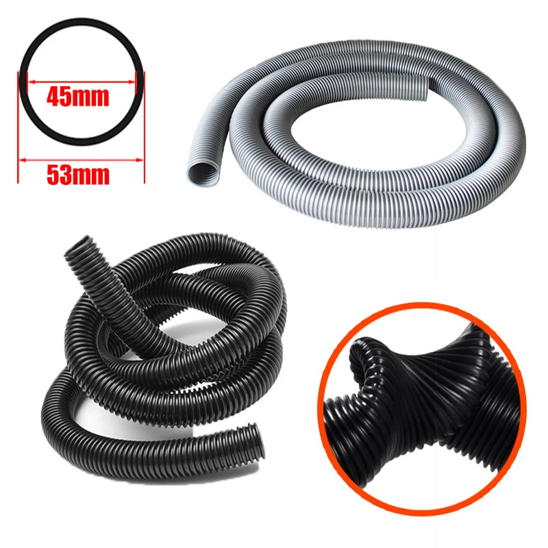 Inner 45mm Outer 53mm Vacuum Cleaner Thread Hose Durable Flexible Replacement Spare Parts Vacuum Tube Bellows Straws Soft Pipe