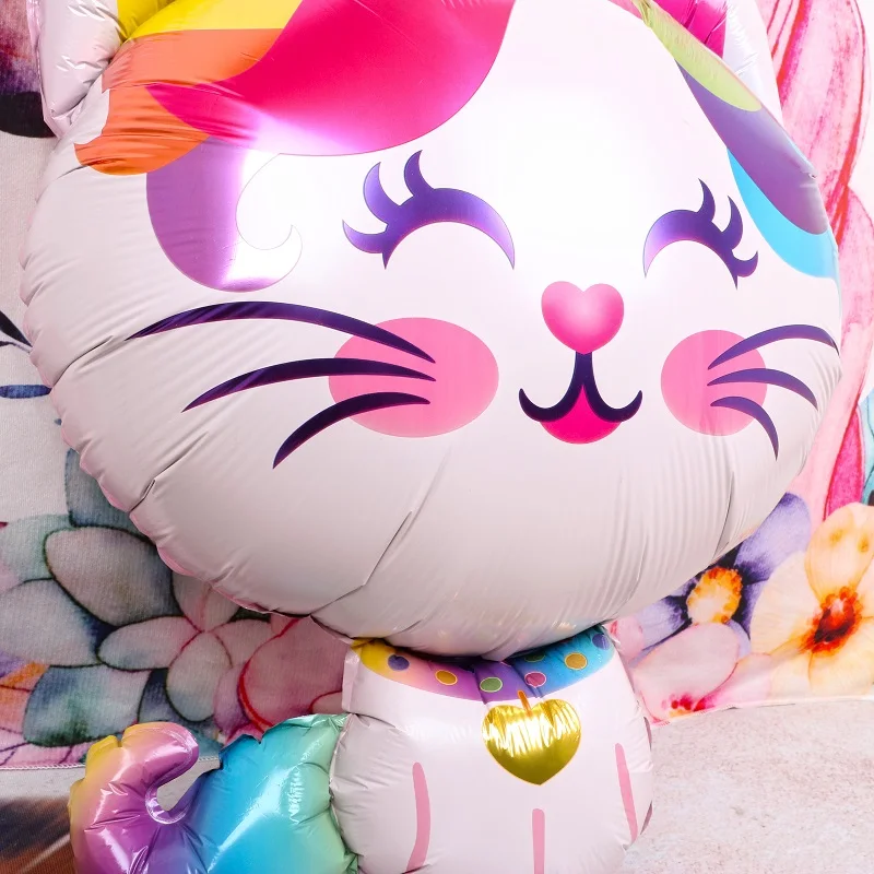1 шт. 92 см * 60 Единорог кошка шары мультфильм животное фольга для детского душа