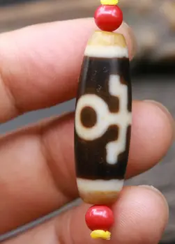 

Energy Magic LKbrother Talisman Treasure Magic Tibetan Oily Ivory Color Tairen Guiren Big man Totem dZi Bead 36mm