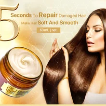 Очищающая Магическая маска 5 секунд восстановление повреждений восстановление мягких волос 60 мл для всех типов волос Кератиновый Уход за волосами и кожей головы