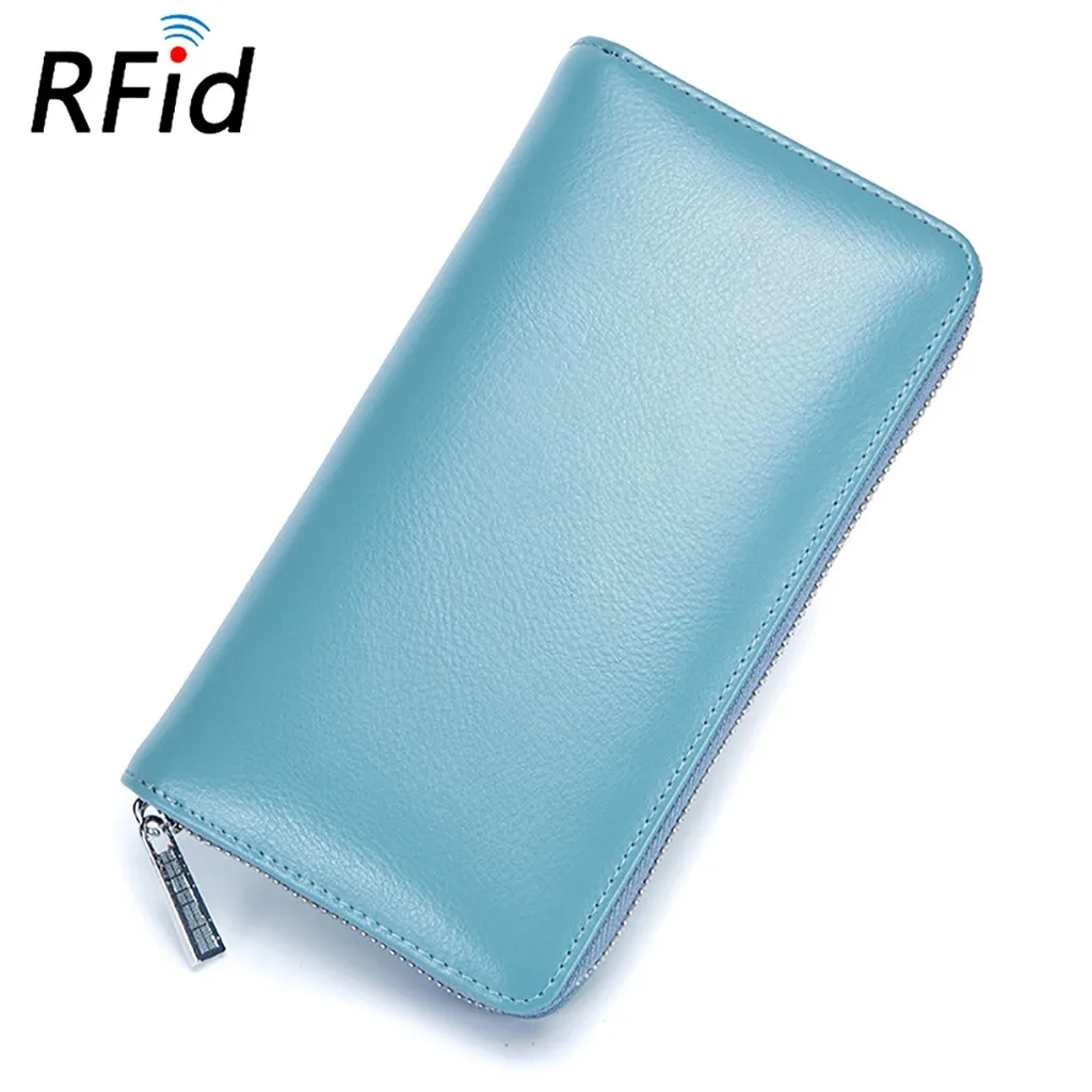 Женский бумажник для визиток Модный женский RFID Кожаный Бумажник на молнии Кошелек для монет держатель для карт Сумки Карманы