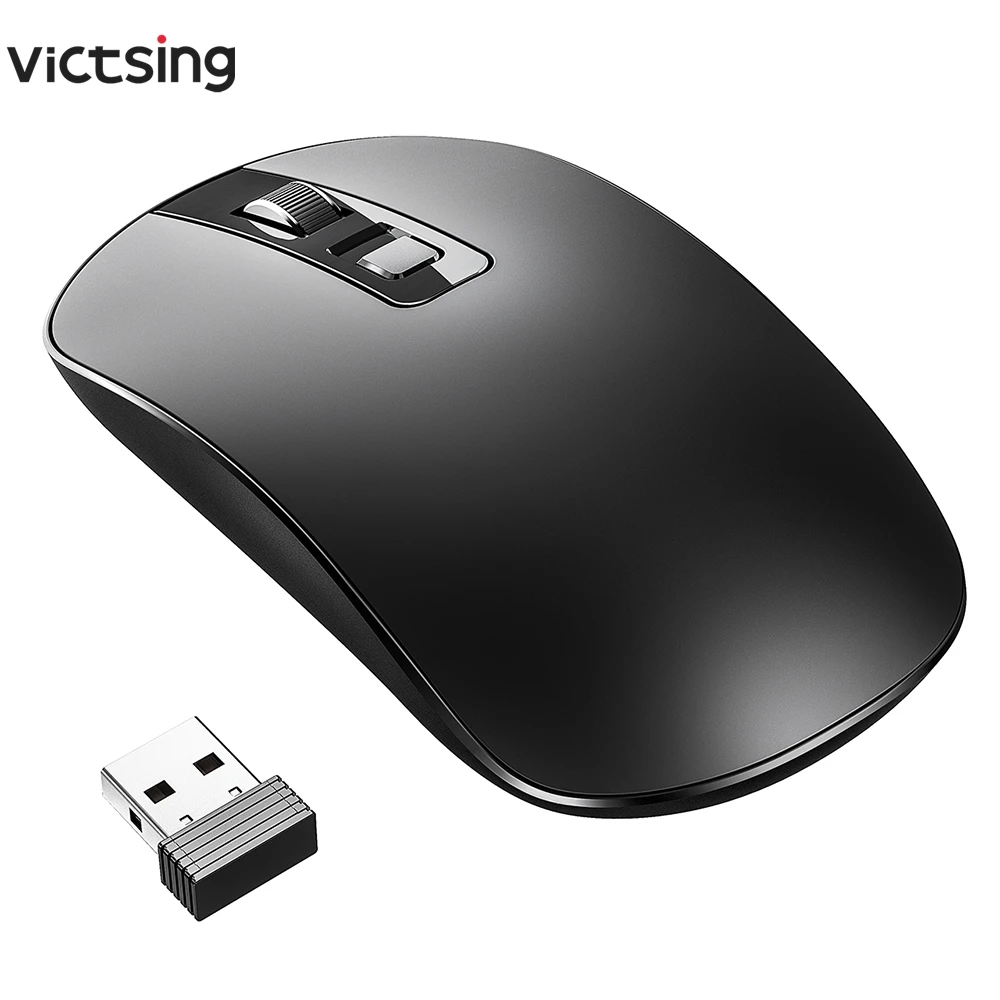 VicTsing 1600 dpi беспроводная мышь USB оптическая Бесшумная мышь для ноутбука, ноутбука, компьютера с нано-приемником
