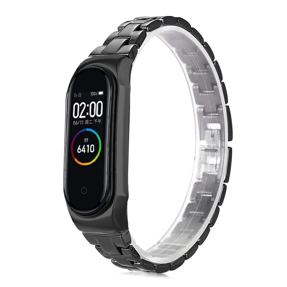 Новый металлический ремешок на запястье для Xiaomi Mi Band 4 из нержавеющей стали