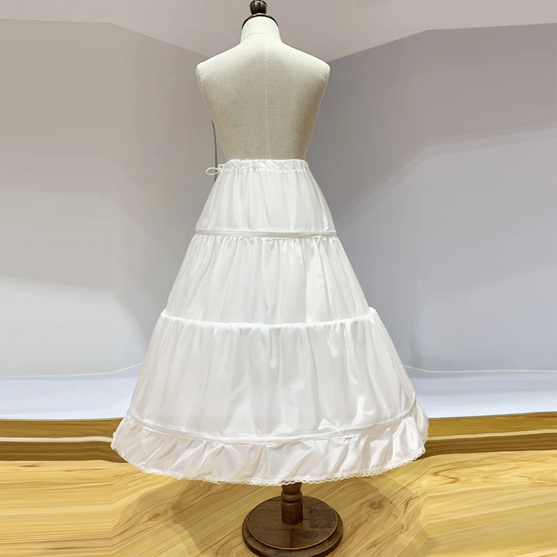 Summer Girl Petticoat Dress Kids Dresses For Girls Clothes Children Clothing White Fluffy Long Costumes Inside