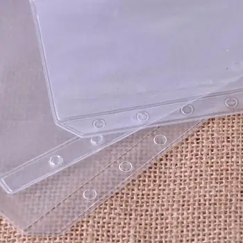 

1pcs A7 Loose-leaf Notebook 6 Hole With Zipper Bag Transparent Document Organizer File Planner Notebook Bag Diary Traveler A7R3