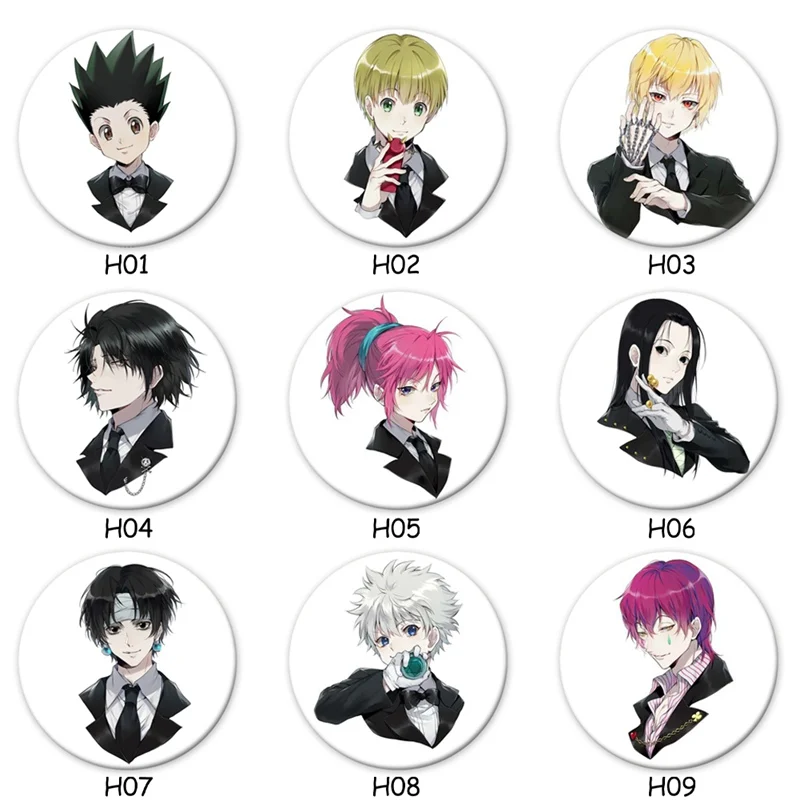 Hunter x Значки для косплея брошь коллекция значков сумки Killua Zoldyck Kurapika бюстгальтер