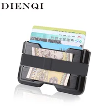 DIENQI 2020 metalowy portfel na karty antykradzieżowe portfel męski RFID portmonetka na karty Mini portfel dla mężczyzn minimalistyczny portfel portomonee Man(China)