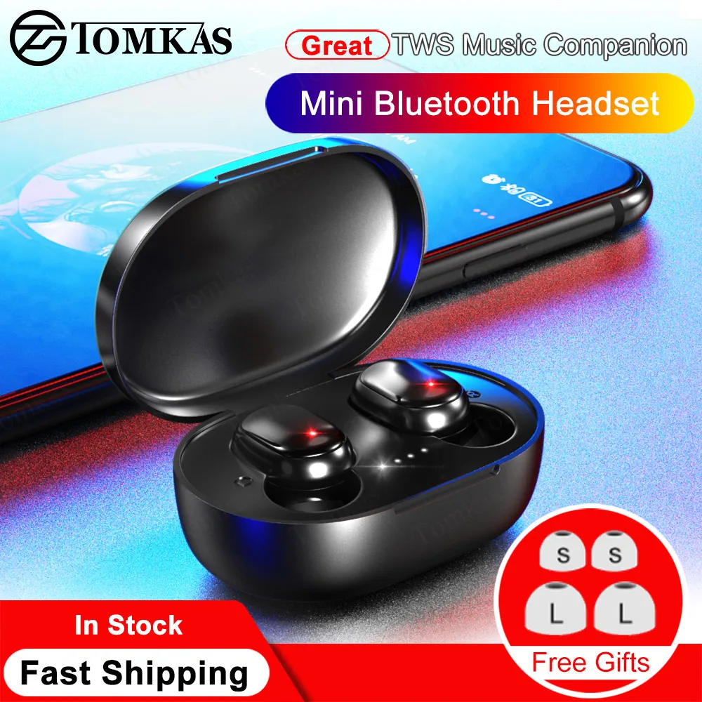 Pаспродажа Беспроводные наушники PK Redmi Airdots наушники Bluetooth 5,0 TWS беспроводная гарнитура со стереонаушниками с микрофоном зарядная коробка PK i10 i12