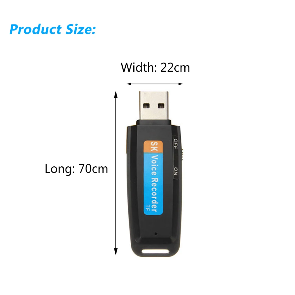 New Mini Digital Voice Recorder Flash 32GB Drive Pen U-Disk TF Micro Digital Audio Recorder Support SD Voice USB charger Card
