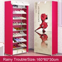 Simple Combination Shoe Cabinet Nonwoven Fabric Storage Shoes Rack Folding Dust-proof Shoe Closet Home Dorm Organizer for Shoes 1