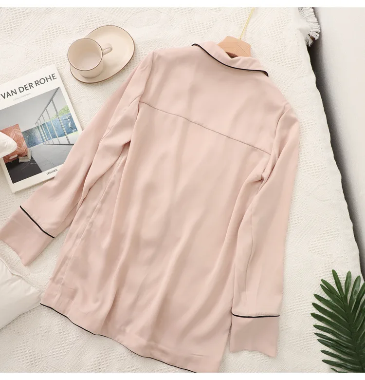Bn64 Laziness Pajamas Wind Rolloff Long Sleeve Suit Jacket Women's