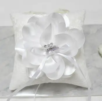 

off white wedding ring pillow handmade flower bridal ring bearer pillow flower girl ring pillow wedding decoration pink custom