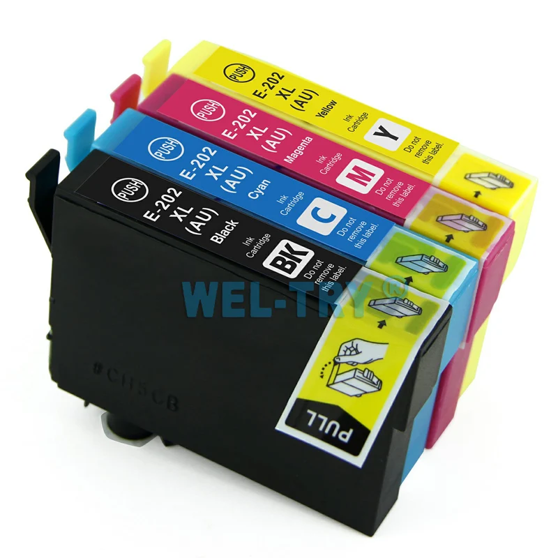 Совместимый чернильный картридж для EPSON 202 T202 XL для Expression Home XP-5100, WorkForce WF-2860 принтер, полные чернила с чипами