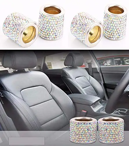 2 шт. Автомобильный подголовник воротник декор Bling Diamond Crystal Стразы Авто грузовики сиденье для внедорожника подвески автомобильные аксессуары для интерьера белый