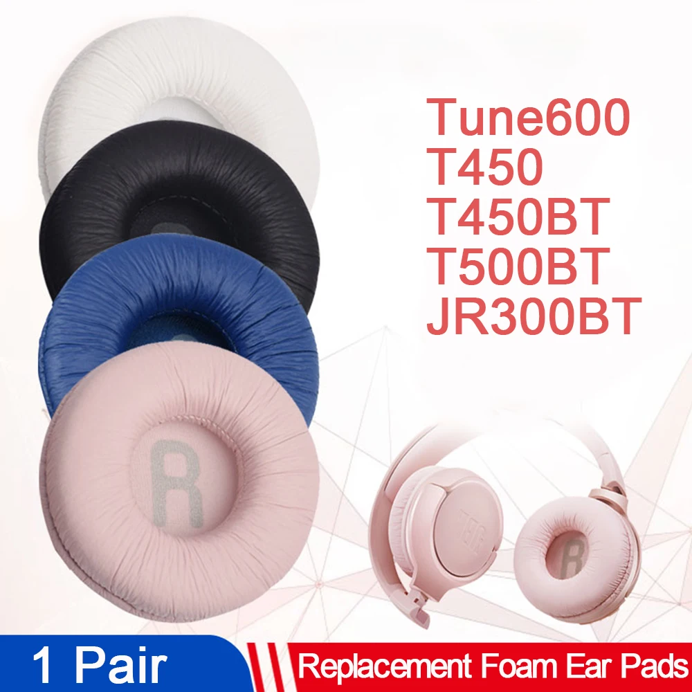 Soft Pillow Cushion Cover Foam Replacement Ear Pads for JBL Tune 600 T450 T450BT T500BT JR300BT Headphone Headset 70mm EarPads