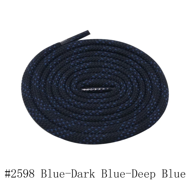 Coolstring 5mm Spiral Twill Shoelaces 60-180cm 7 Colours Rope Men Women Sneaker Laces Adult Kid‘s Round Sport Shoes Polyester 2598 Double Blue