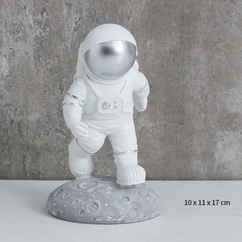 A08 10x11x17cm Творческий прекрасный современный астронавт миниатюрная Статуэтка из смолы ремесло домашний сад мода Настольный предметы мебели Свадебный декор - Цвет: A08 10x11x17cm