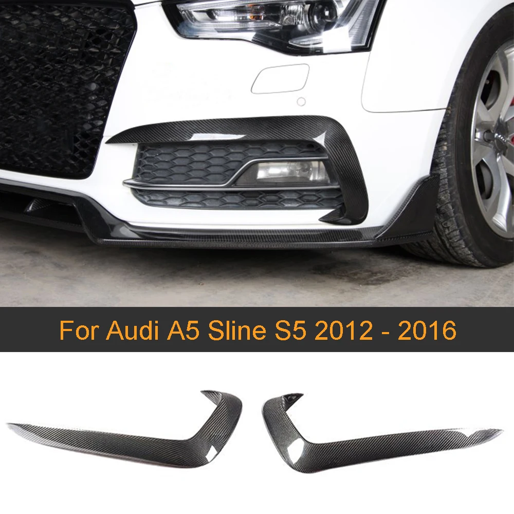 1 пара Автомобильные противотуманные фары из углеродного волокна для Audi A5 Sline S5 2012