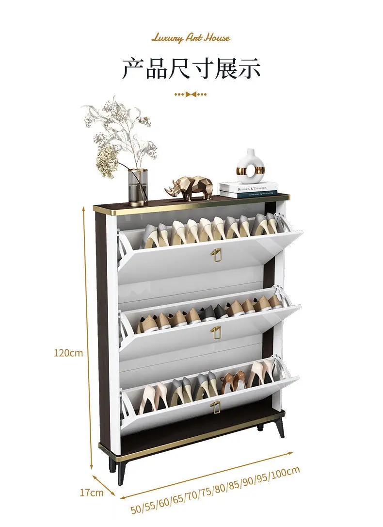 Living Room Household Furniture Ultra-thin Shoe Cabinets Dormitory Hallway Porch Shoe Shelf Small Apartment Hotel Storage Rack