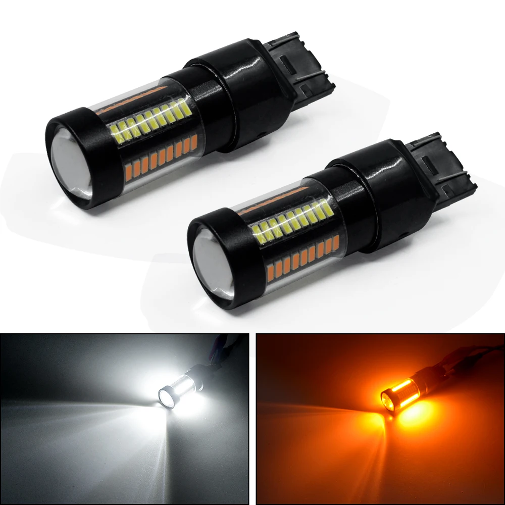 2 шт. 50 Вт 6500K 1157 P21 светодиодный светильник 4014 66SMD Автомобильная резервная лампочка