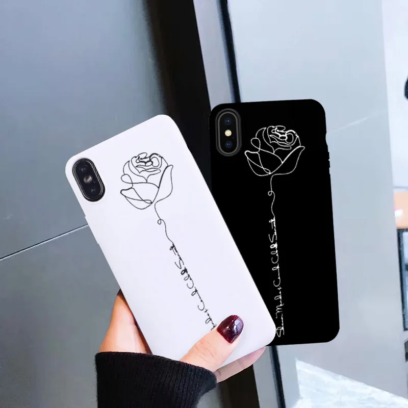 

Jamular Shawn Mendes Camila Cabello senorita Phone Case For iphone 6s 6 7 8 plus X XS XR MAX Silicone Flower Candy Color Cover