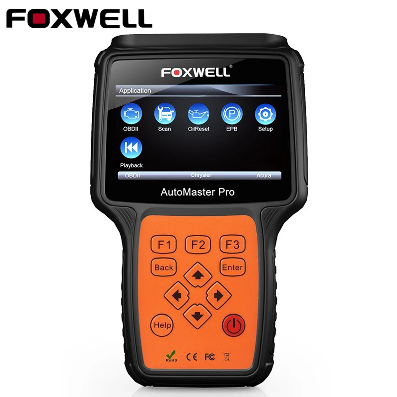 FOXWELL NT614 OBD2 сканер двигателя ABS подушки безопасности srs считыватель кодов передачи EPB сброс масла автомобиля Диагностика OBD 2 Автомобильный сканер
