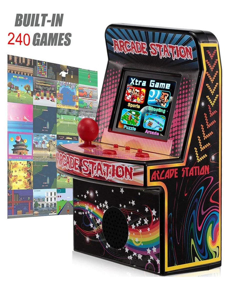 CoolBaby Portable Retro Handheld Game Console 8-Bit Game Machine Mini Arcade Games Built-in 240 Classic Games for Kids