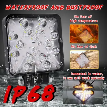 

2pcs 48W Car Amber White LED Work Head Lights For Forklift Excavator Super Brighter Car Top LED Work Lights