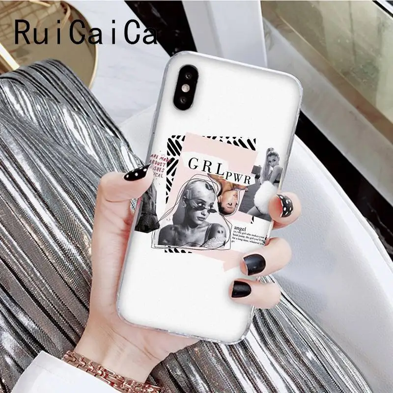 A2 RuiCaiCa Ariana Grande Coque Shell чехол для телефона для iPhone 8 7 6 6S Plus X XS MAX 5 5S SE XR крышка 11 11pro 11promax - Цвет: A2
