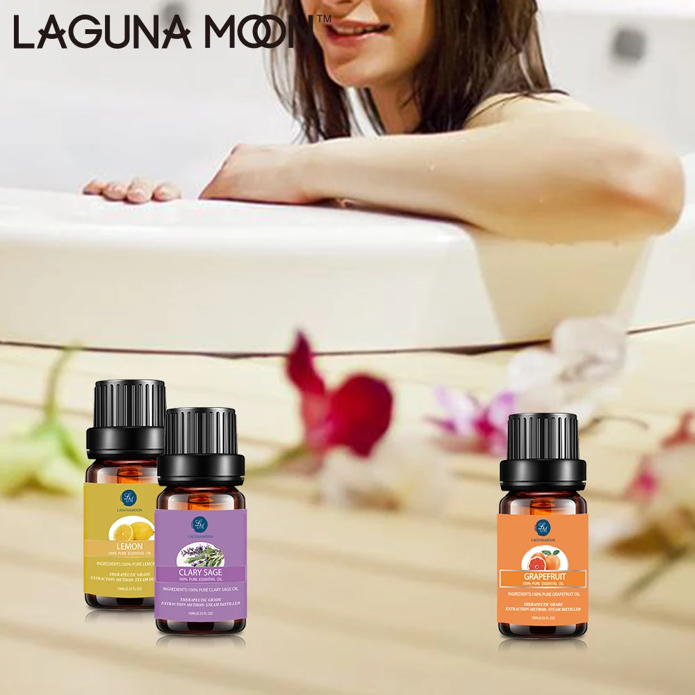 Laganungoon, 10 мл, чистый эфирный масла, массажный увлажнитель, чайное дерево, корица, тимьян, Ylang, Ylang, грейпфрут, ванильное масло, Эфирное