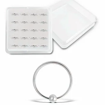 

20pcs 925 Sterling Silver Fashion Body Jewelry of Balls Nose Ring stud for Women Set Piercing Accessories Bijoux Box Gifts box