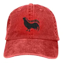 О шахматный принт петух взрослый нейтральный Бейсбол окрашенный моющийся Ковбой шляпа солнцезащитный крем Ковбой шляпа отца