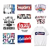 Fashion Letter LAZY Iron on Patches Heat Transfer Stickers Boy DIY T-shirt Badges Clothing Applications Decor Press Printing F ► Photo 1/6
