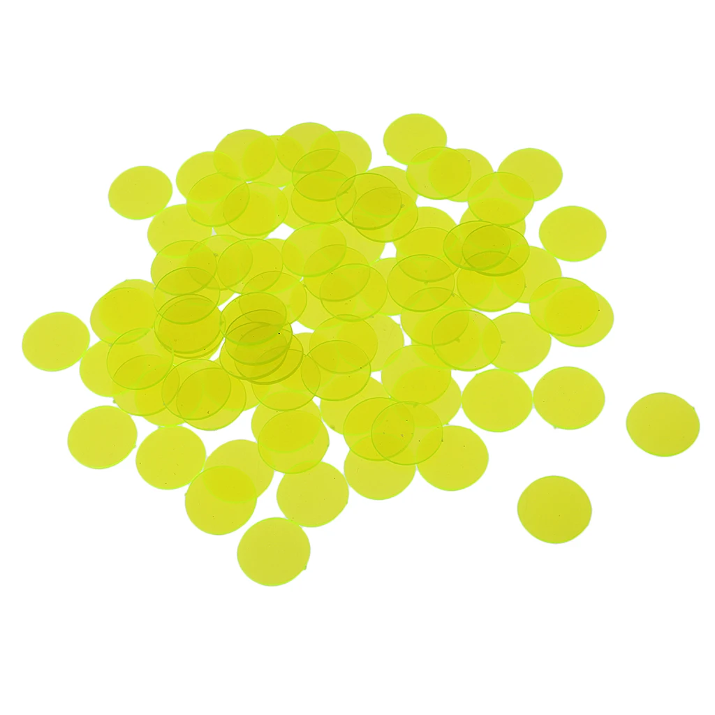 100 Pieces Translucent Bingo Chip 3/4 Inch For Bingo Game Cards