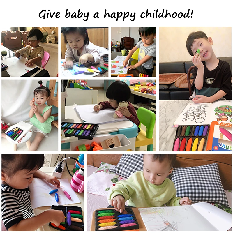 Yplus Kids Crayon D Arachide Hydrosoluble Pinceau 12 24 Couleur Peinture A L Huile Baton Sur Pas Sale Main Lavable Bebe Papeterie Aliexpress