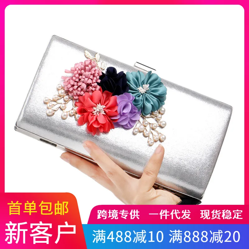 

Cross Border Hot Selling Amazon Hot Selling Foreign Trade Flower Evening Dress Lady Bag Luxury Dinner Clutch Bag