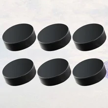 6 Pcs Professional Rubber Ice Hockey Pucks Standard Hockey Balls Sports Supplies for Practice Training Game (Black)