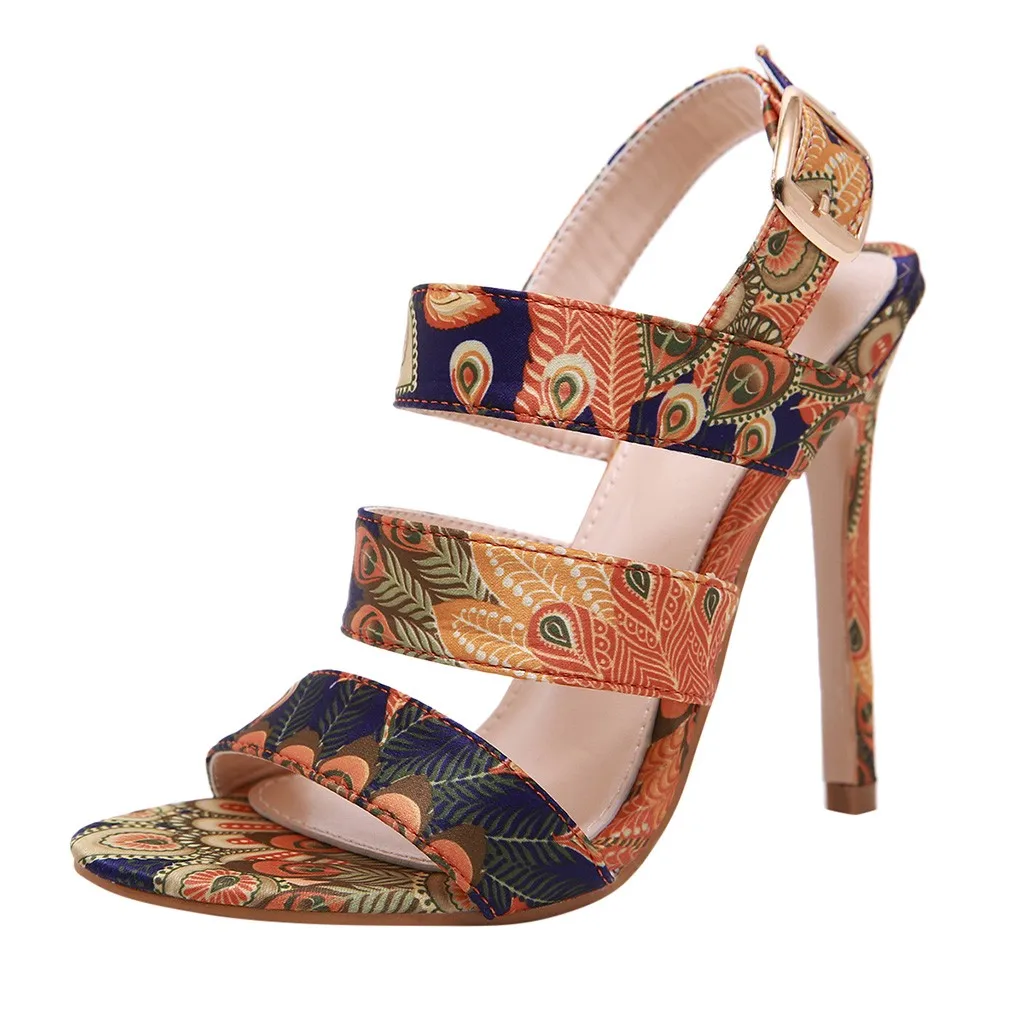 Women's Pointed Toe Sandals Stiletto High Heel Shoes Buckle Casual Pumps Sandal 2019 Spring Autumn New Simplicity Fashion |