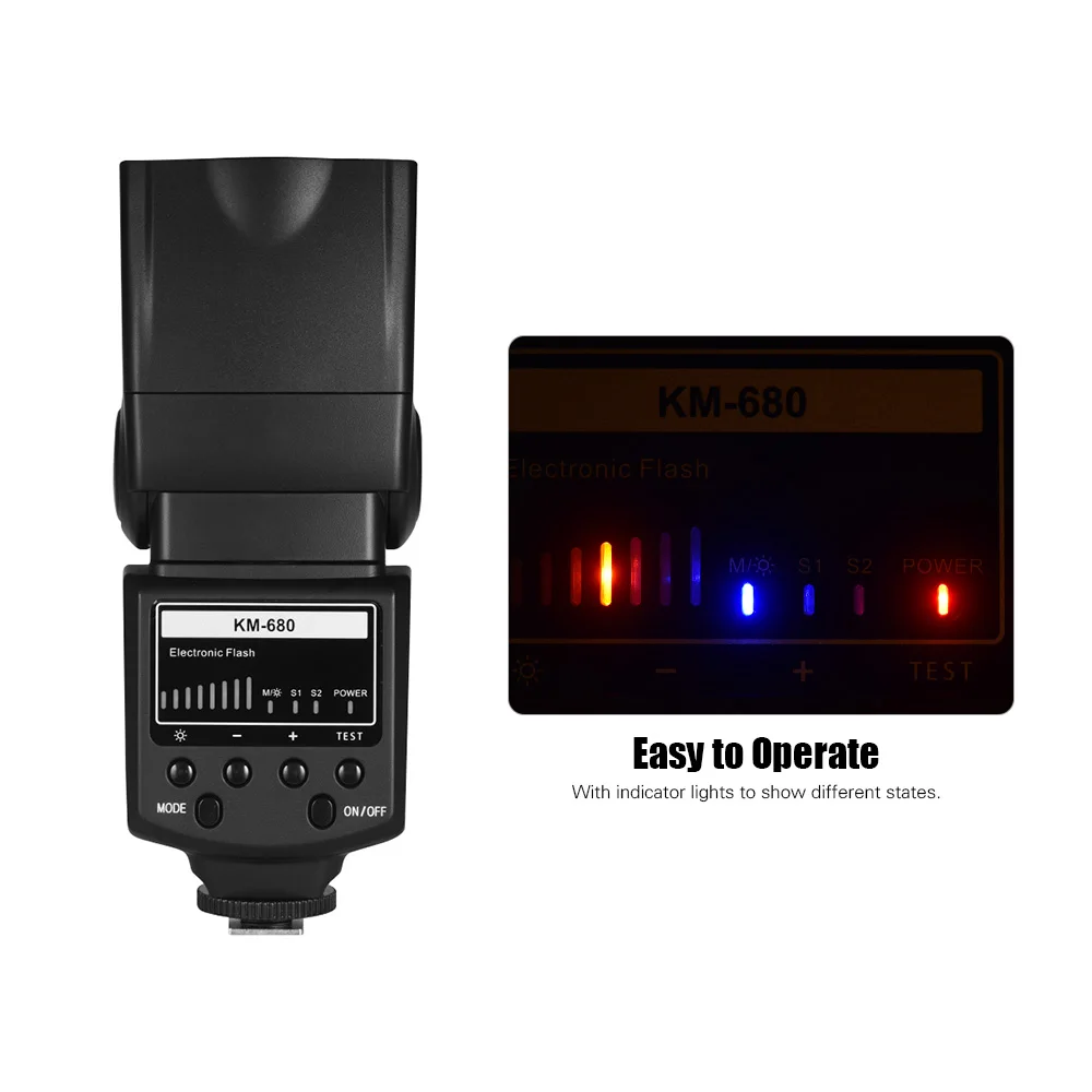 Профессиональный накамерный светильник для вспышки Speedlite, скоростной светильник с регулируемой яркостью, светодиодный светильник для Canon Nikon DSLR camera s