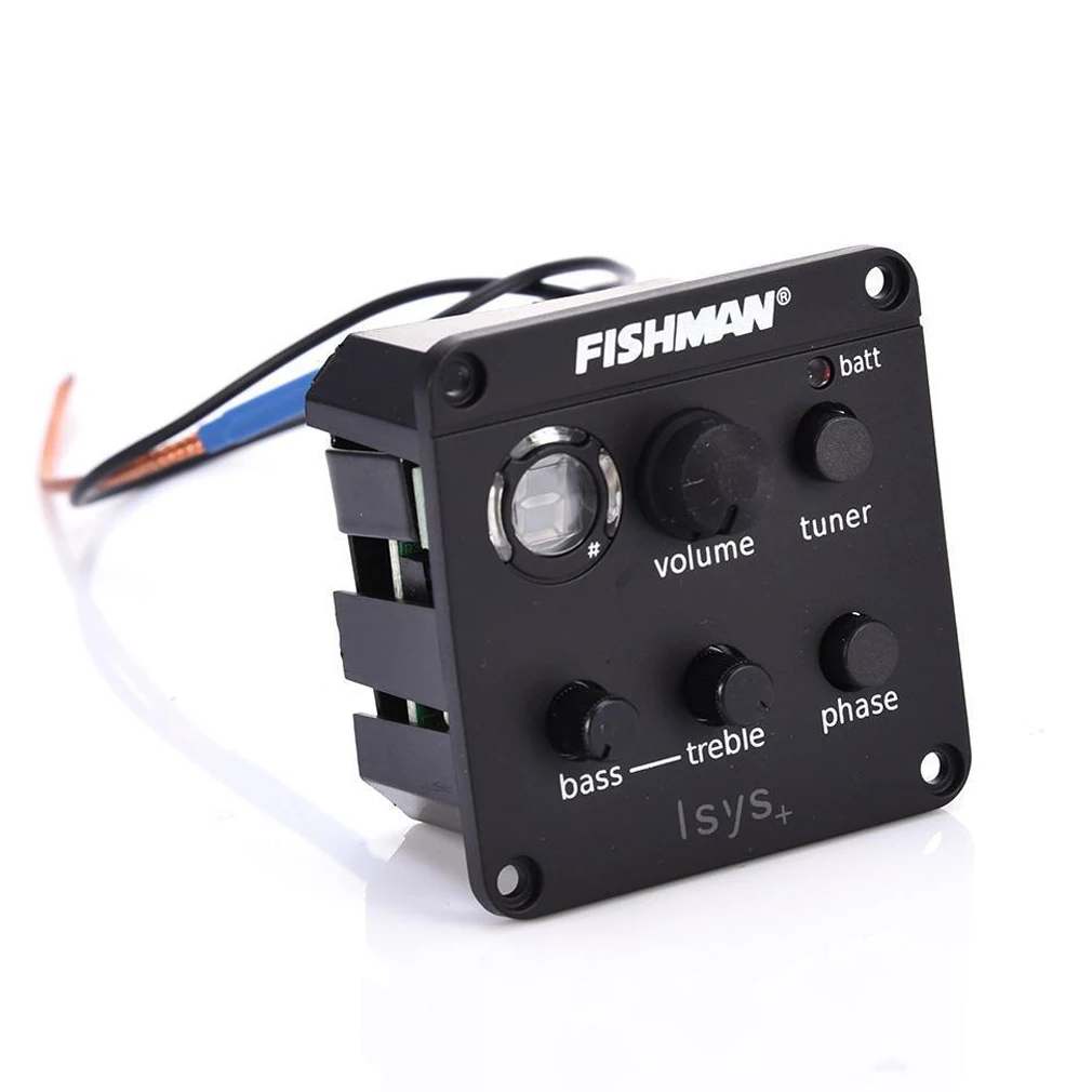 US Fishman ISYS+ EQ Акустическая гитара Предварительный усилитель звукоснимателя EQ тюнер пьезо микрофон бит клип на звуковое отверстие