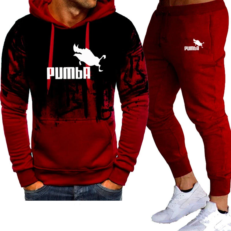 Llevar eliminar tensión Conjunto de 2 piezas de Ropa deportiva para Hombre, Sudadera con capucha y  pantalones finos con estampado de Puma, Jersey informal, moda de  otoño|Conjuntos para hombres| - AliExpress